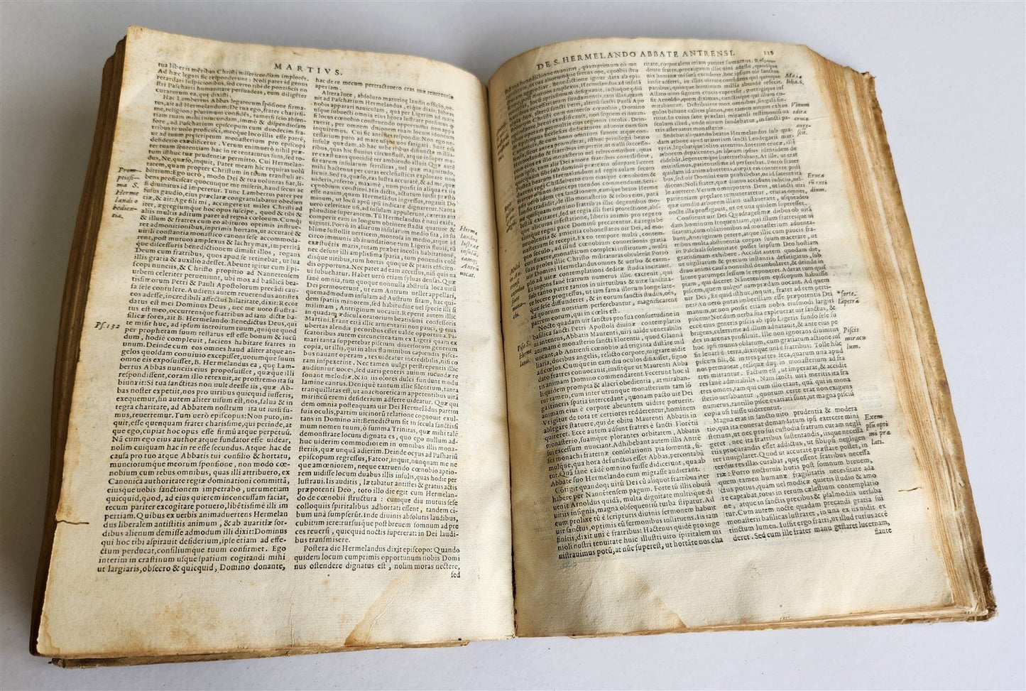 1581 LIVES of SAINTS antique VELLUM FOLIO De vitis sanctorum ab Aloysio Lipomano