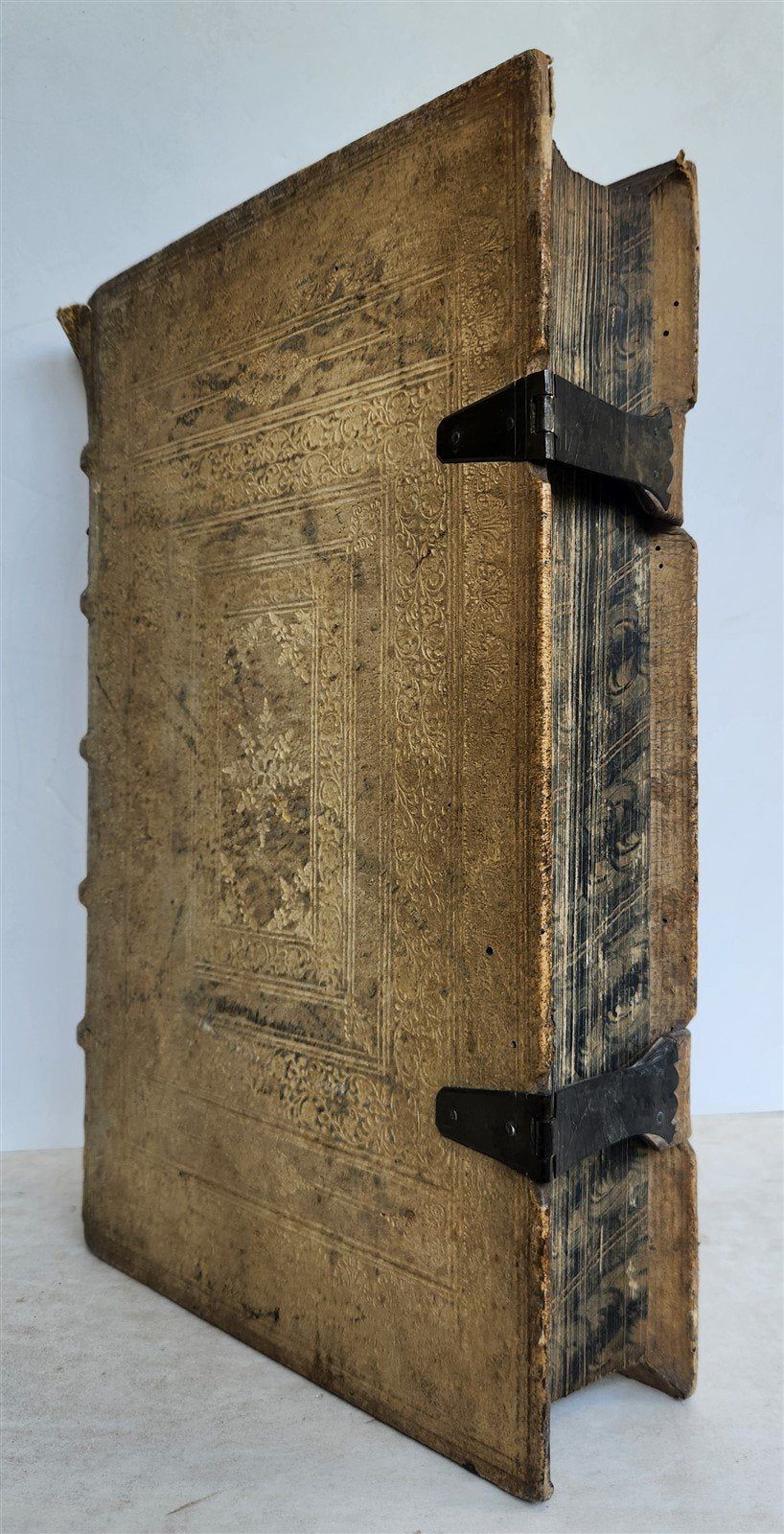 1727 COMMENTARIUS in IEREMIAM PROPHETAM THRENOS et BARUCH PIGSKIN FOLIO antique