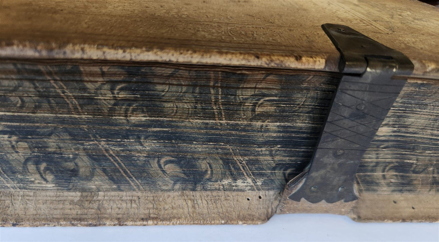 1727 COMMENTARIUS in IEREMIAM PROPHETAM THRENOS et BARUCH PIGSKIN FOLIO antique
