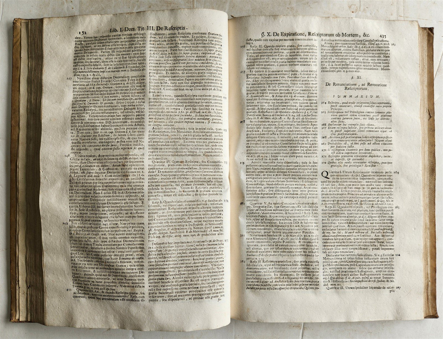 1742 CANON LAW by Anacleto Reiffenstuel 4 FOLIO VELLUM BOUND VOLUMES antique