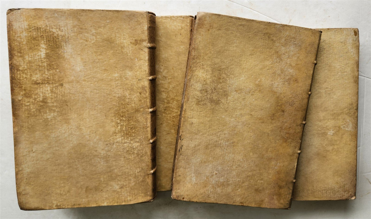 1742 CANON LAW by Anacleto Reiffenstuel 4 FOLIO VELLUM BOUND VOLUMES antique