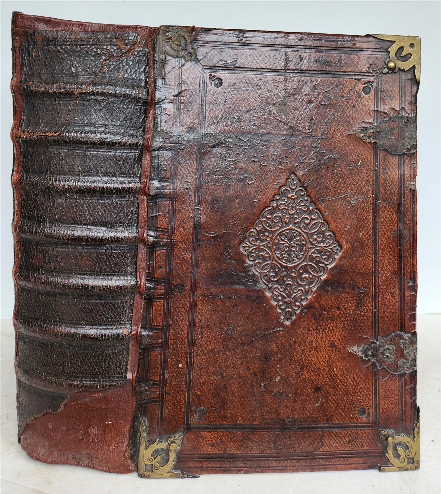 1687 BIBLE in DUTCH MASSIVE FOLIO antique ILLUSTRATED w/ 5 MAPS