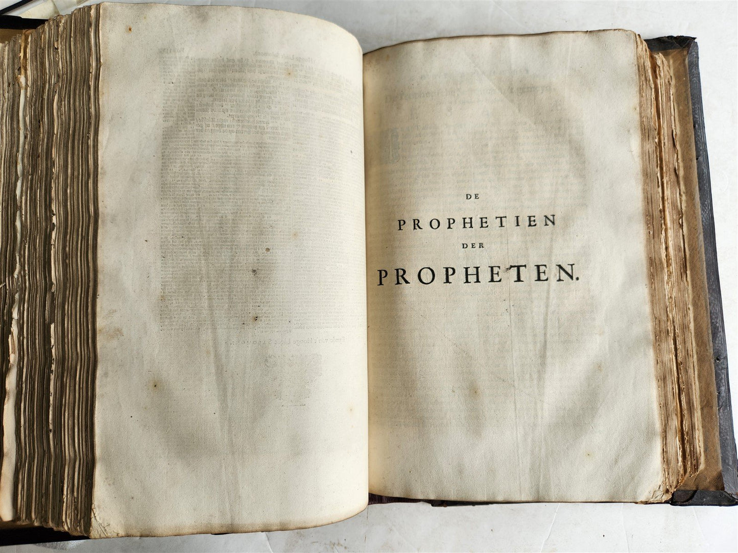 1687 BIBLE in DUTCH MASSIVE FOLIO antique ILLUSTRATED w/ 5 MAPS