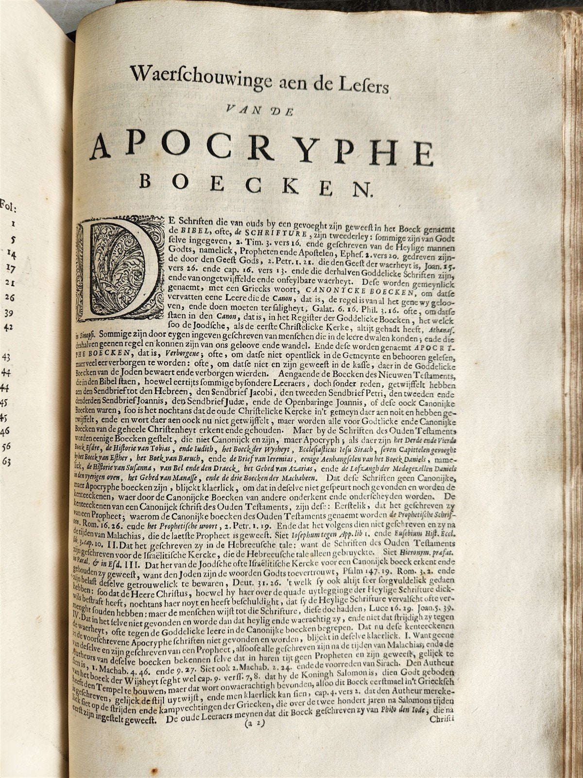 1687 BIBLE in DUTCH MASSIVE FOLIO antique ILLUSTRATED w/ 5 MAPS