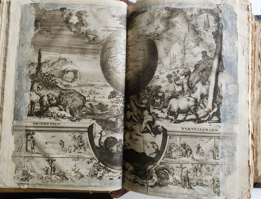 1687 BIBLE in DUTCH MASSIVE FOLIO antique ILLUSTRATED w/ 5 MAPS