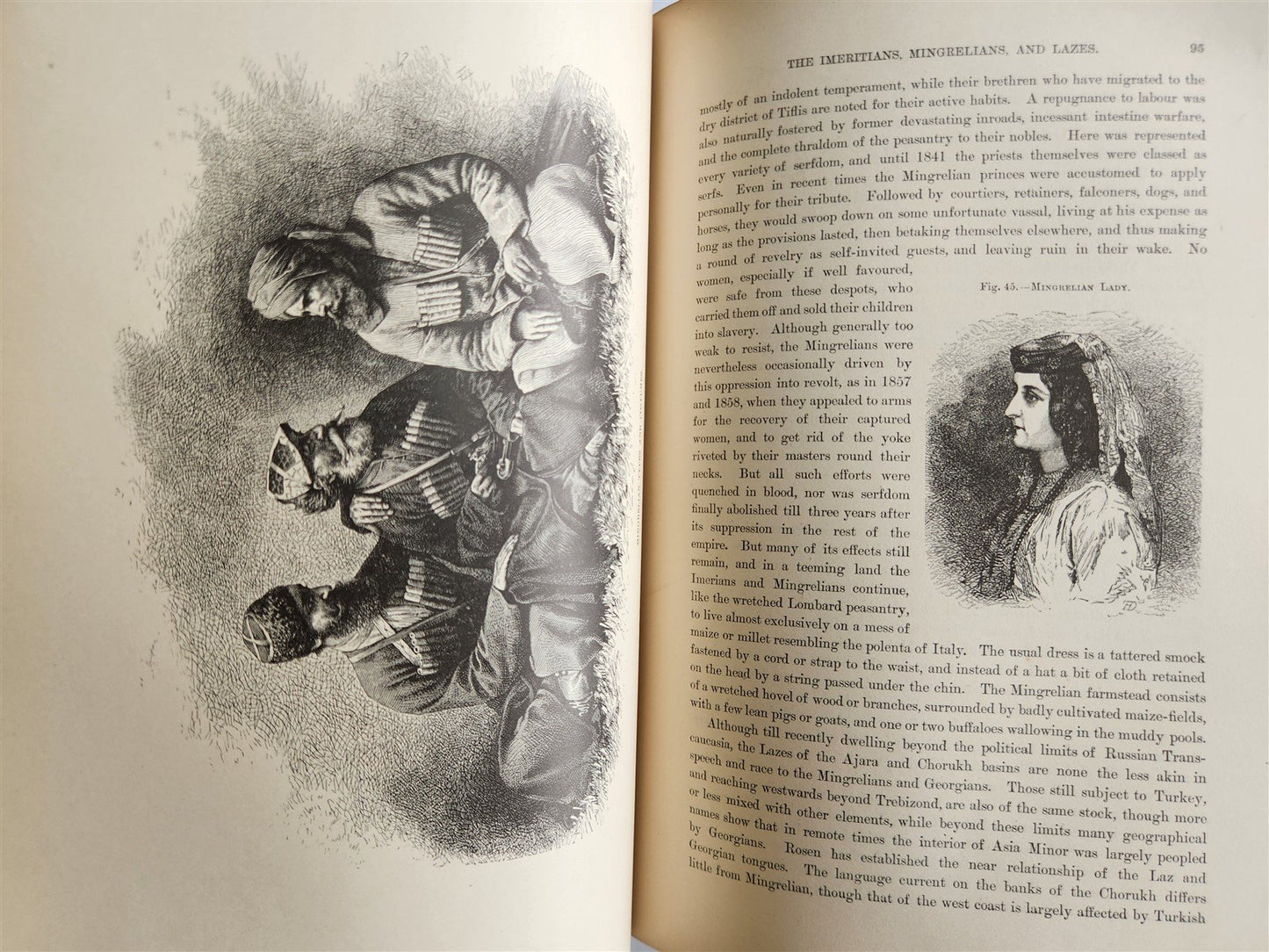 1884-85 EARTH & ITS INHABITANTS ASIA 4 ILLUSTRATED VOLUMES antique