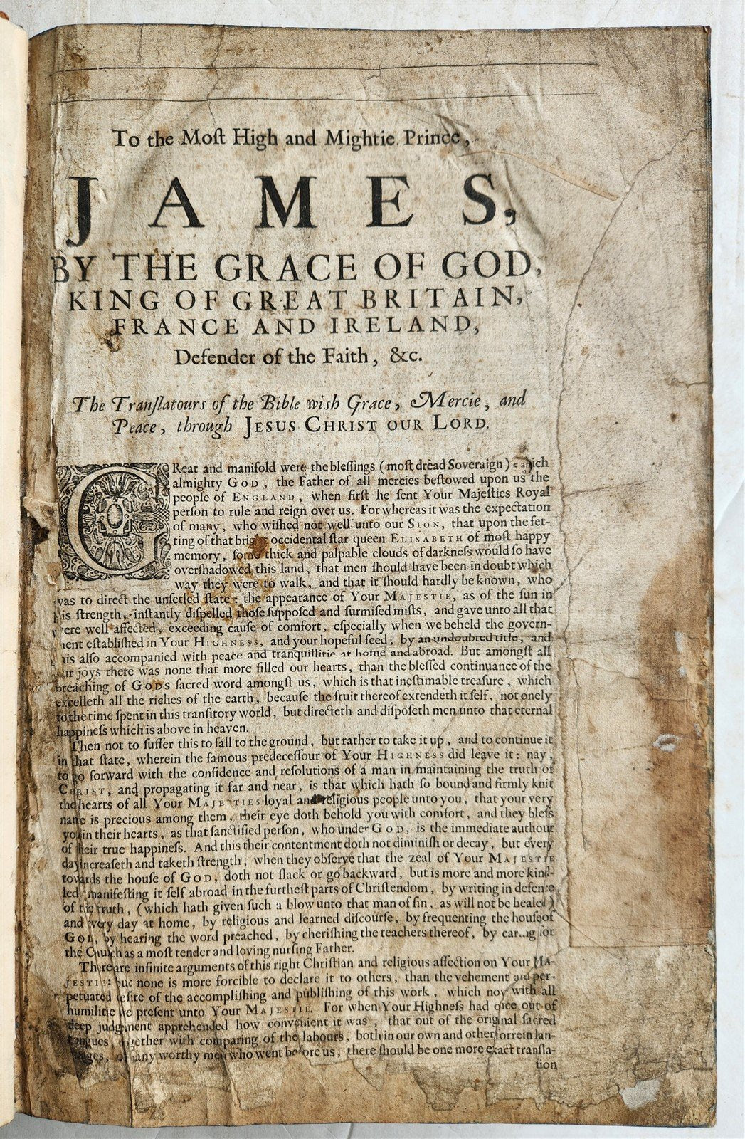 1683 BIBLE in ENGLISH ILLUSTRATED w/ MAPS KING JAMES FOLIO antique