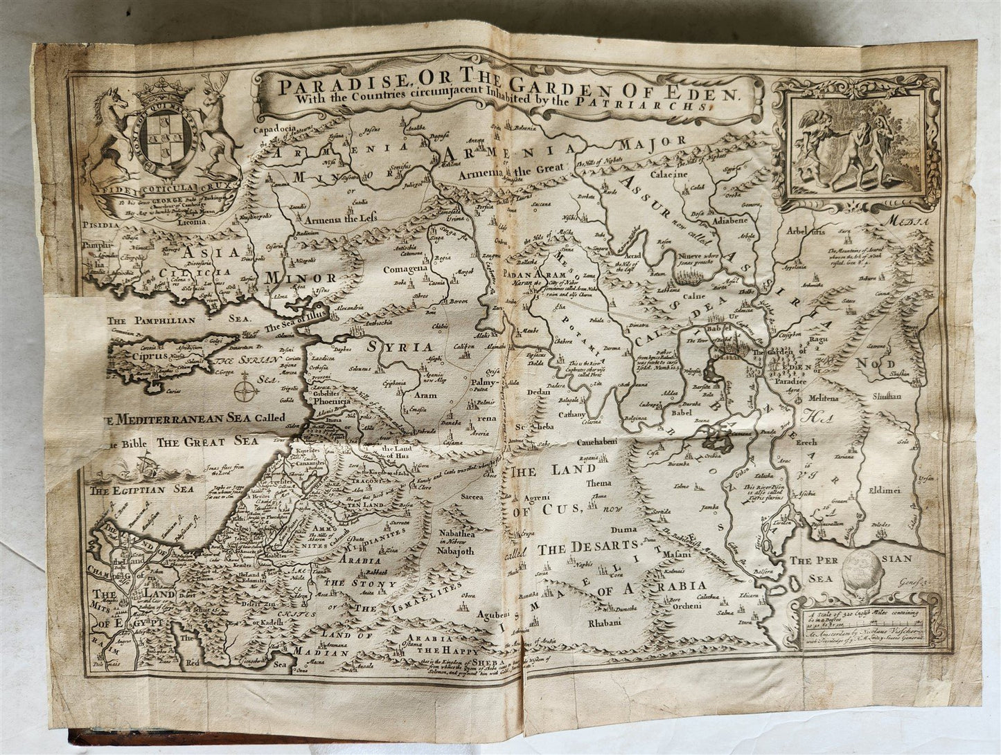 1683 BIBLE in ENGLISH ILLUSTRATED w/ MAPS KING JAMES FOLIO antique