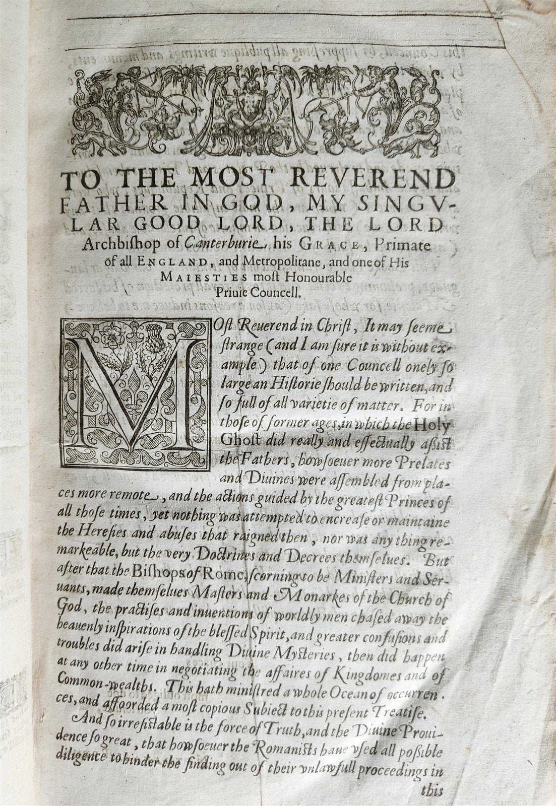 1629 HISTORIE of COUNCIL of TRENT in ENGLISH by N. BRENT FOLIO antique