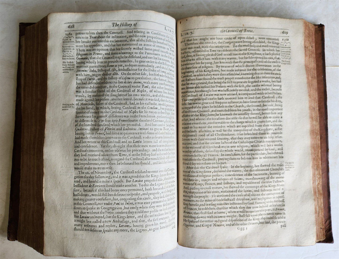 1629 HISTORIE of COUNCIL of TRENT in ENGLISH by N. BRENT FOLIO antique