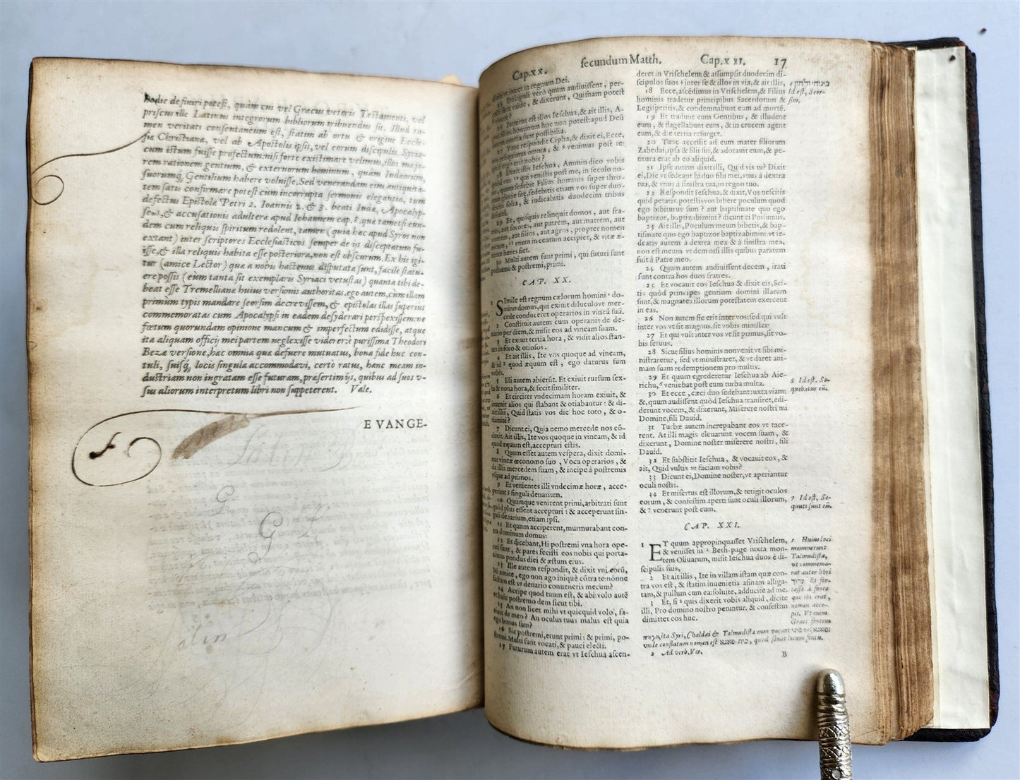 1580 BIBLE FIRST LATIN BIBLIA PRINTED in ENGLAND by Christopher Barker antique