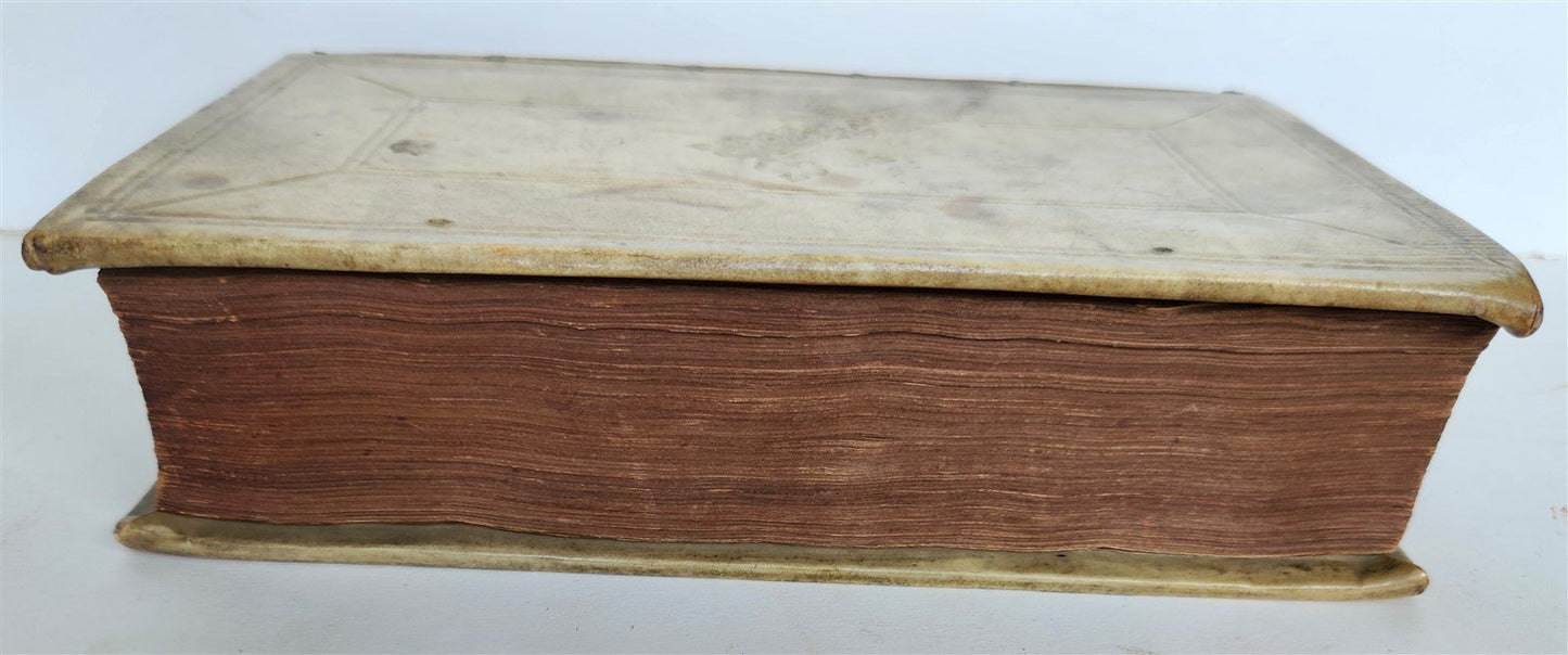 1693 COLLOQUIA by ERASMUS antique VELLUM BOUND 17th CENTURY