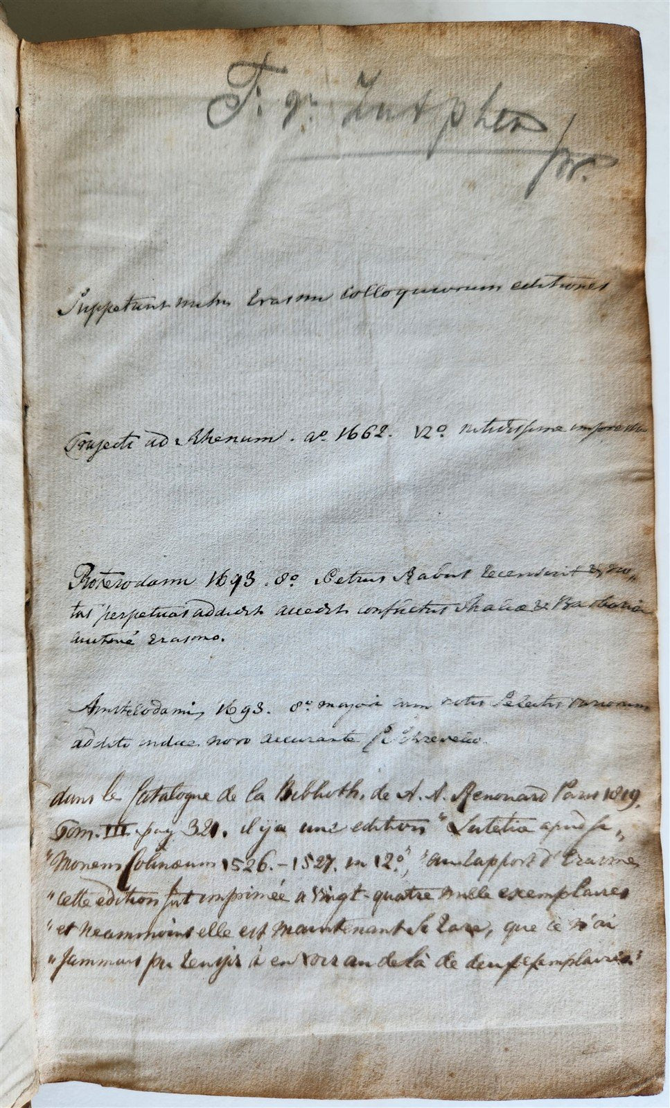 1693 COLLOQUIA by ERASMUS antique VELLUM BOUND 17th CENTURY