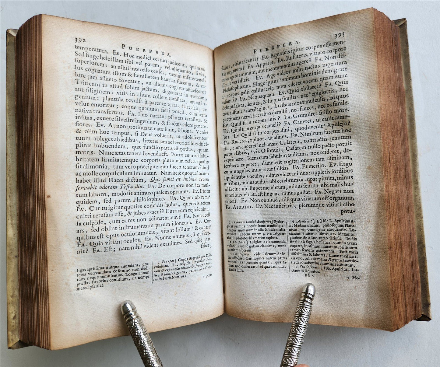 1693 COLLOQUIA by ERASMUS antique VELLUM BOUND 17th CENTURY