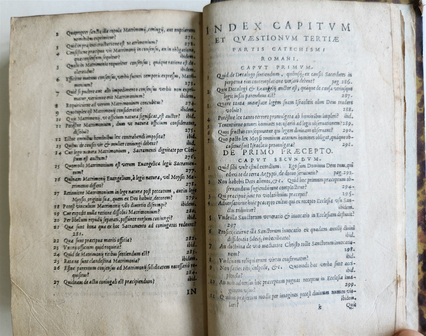 1596 CATECHISMUS ROMANUS by PLANTIN PRESS antique 16th CENTURY
