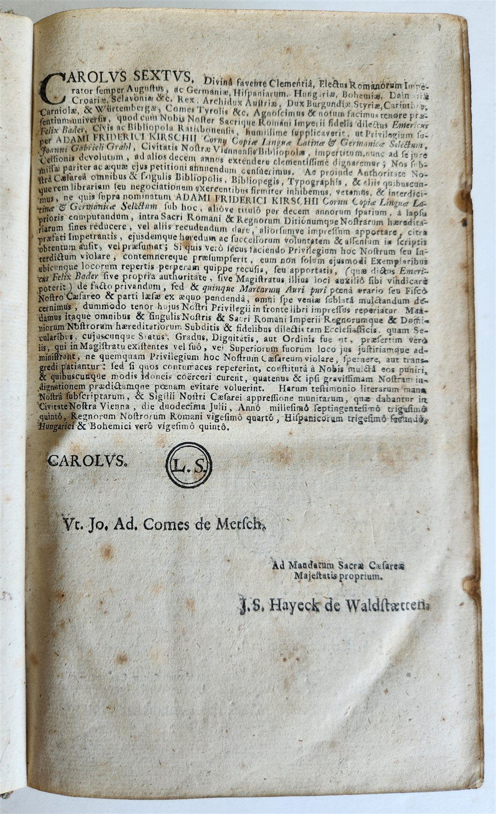 1741 LATIN GERMAN DICTIONARY incl. ANCIENT & MEDIEVAL antique PIGSKIN BINDING