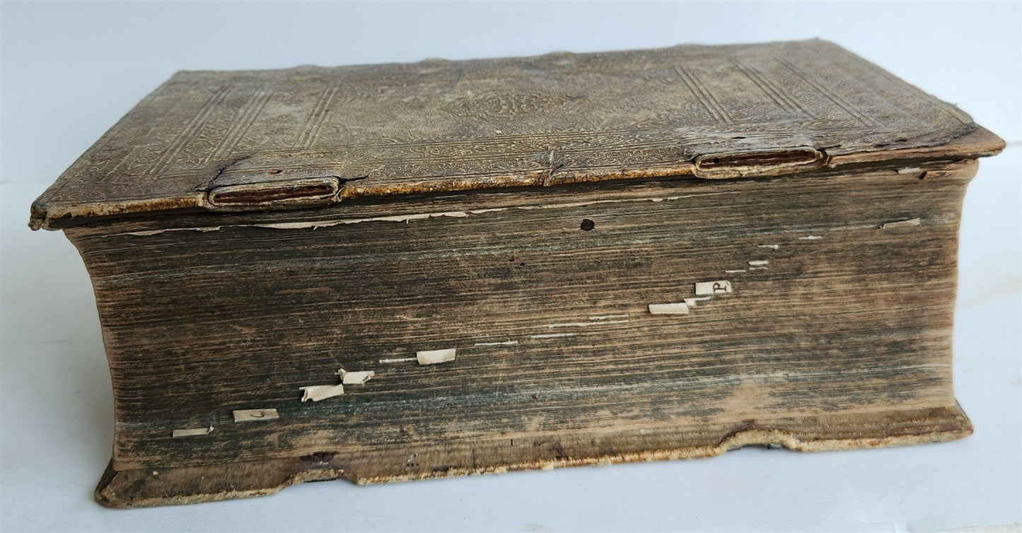 1741 LATIN GERMAN DICTIONARY incl. ANCIENT & MEDIEVAL antique PIGSKIN BINDING