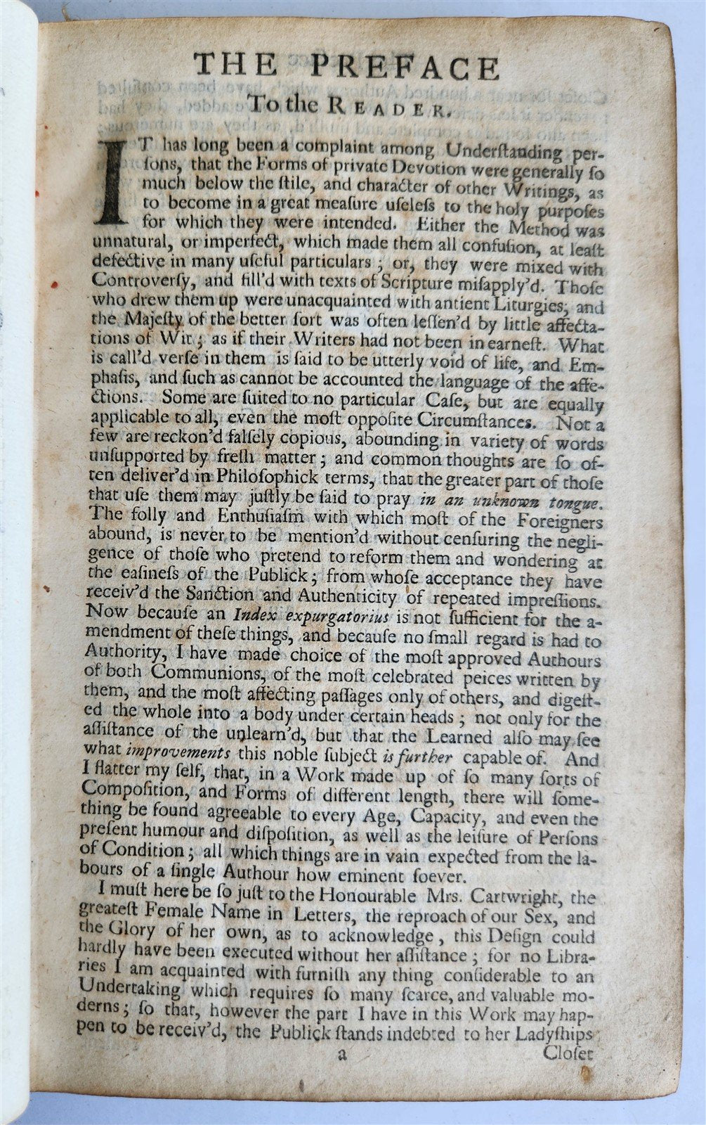 1719 REFORMED DEVOTIONS COLLECTION of HYMNS & PRAYERS antique in ENGLISH