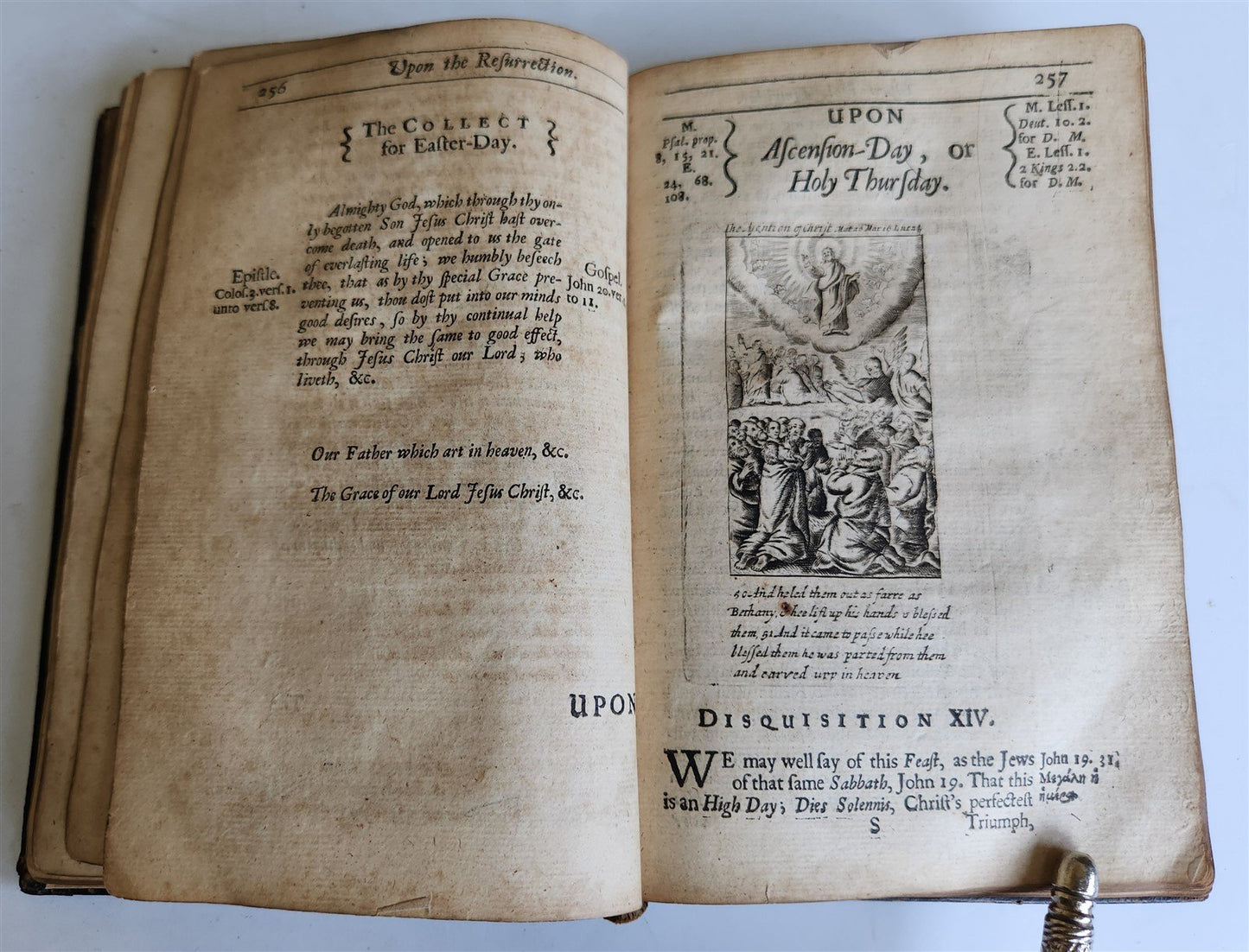 1678 ILLUSTRATED PRIMITIVE DEVOTION in FEASTS & FASTS antique in ENGLISH