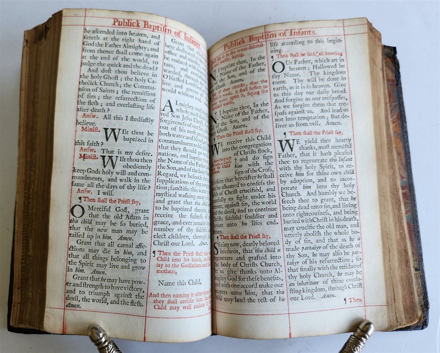 1716 BOOK of COMMON PRAYER w/ PSALTER or PSALMS of DAVID antique in ENGLISH