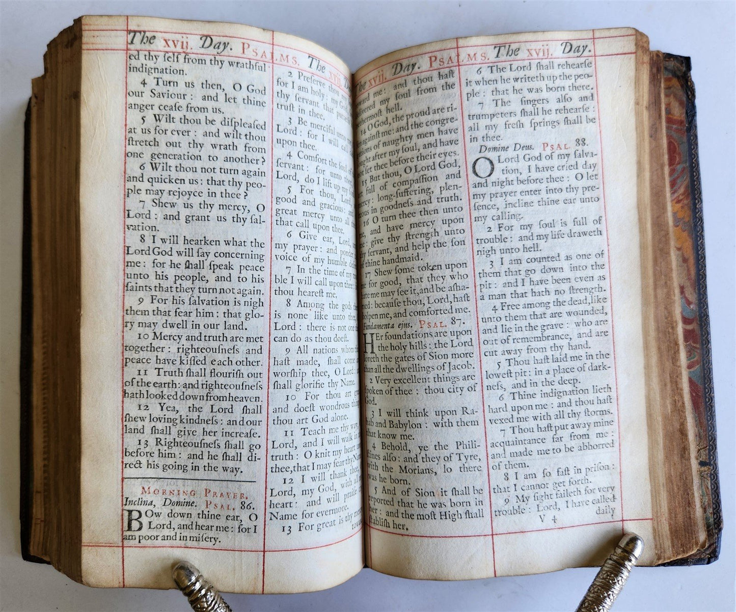 1716 BOOK of COMMON PRAYER w/ PSALTER or PSALMS of DAVID antique in ENGLISH