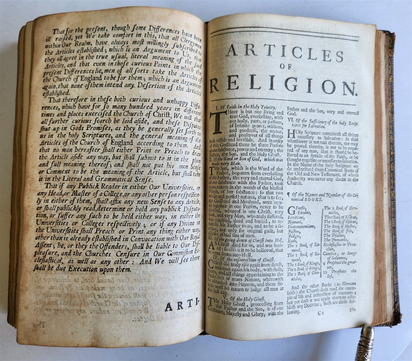 1725 BOOK of COMMON PRAYER w/ PSALTER or PSALMS of DAVID antique in ENGLISH