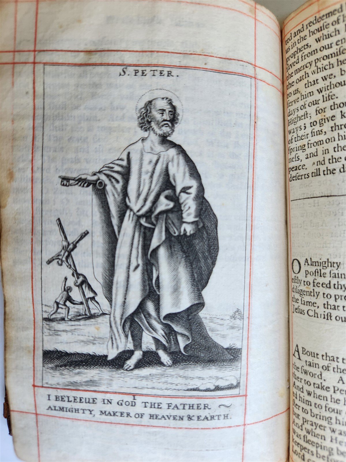 1662 BOOK of COMMON PRAYER ILLUSTRATED w/ PSALMS of DAVID antique in ENGLISH