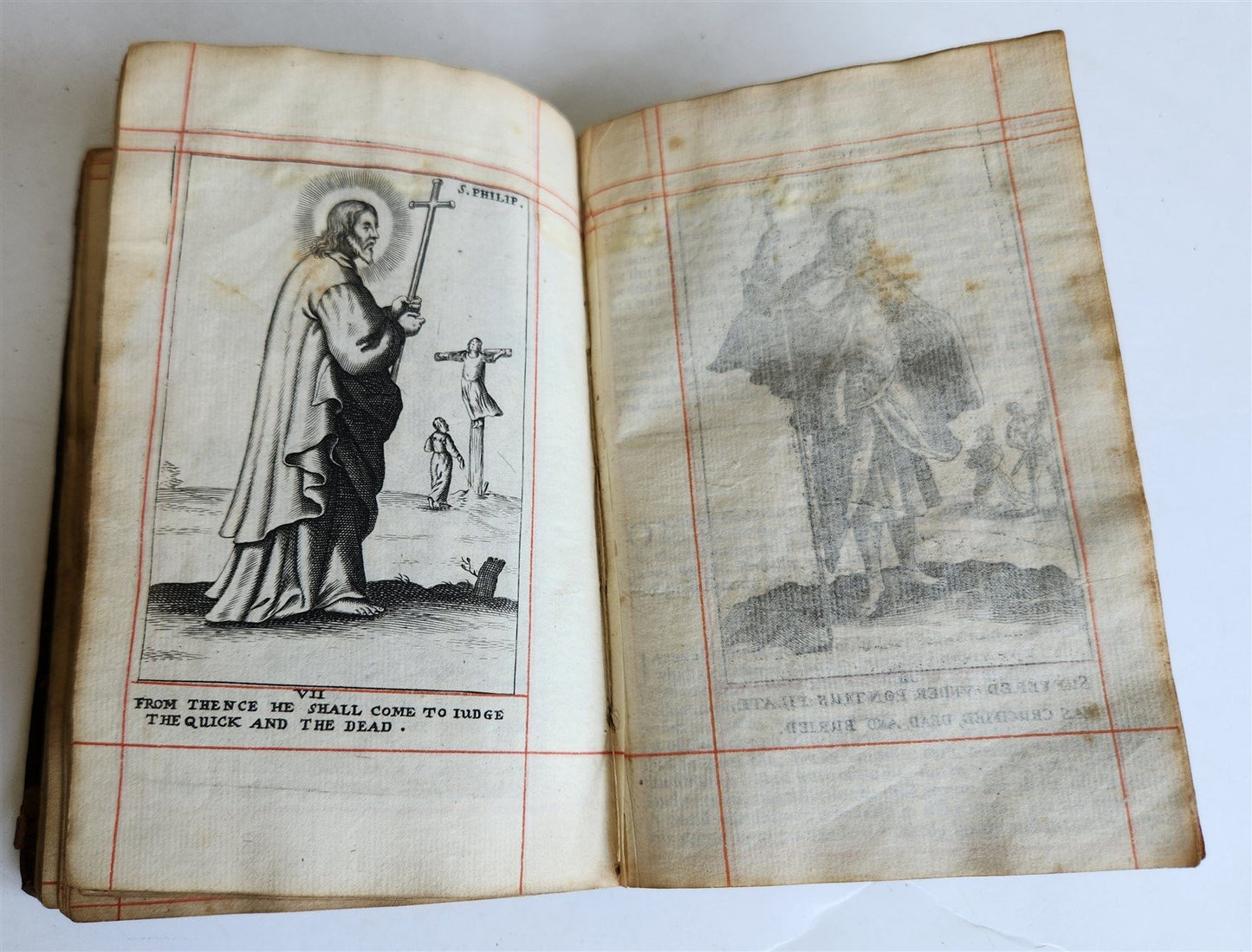 1662 BOOK of COMMON PRAYER ILLUSTRATED w/ PSALMS of DAVID antique in ENGLISH