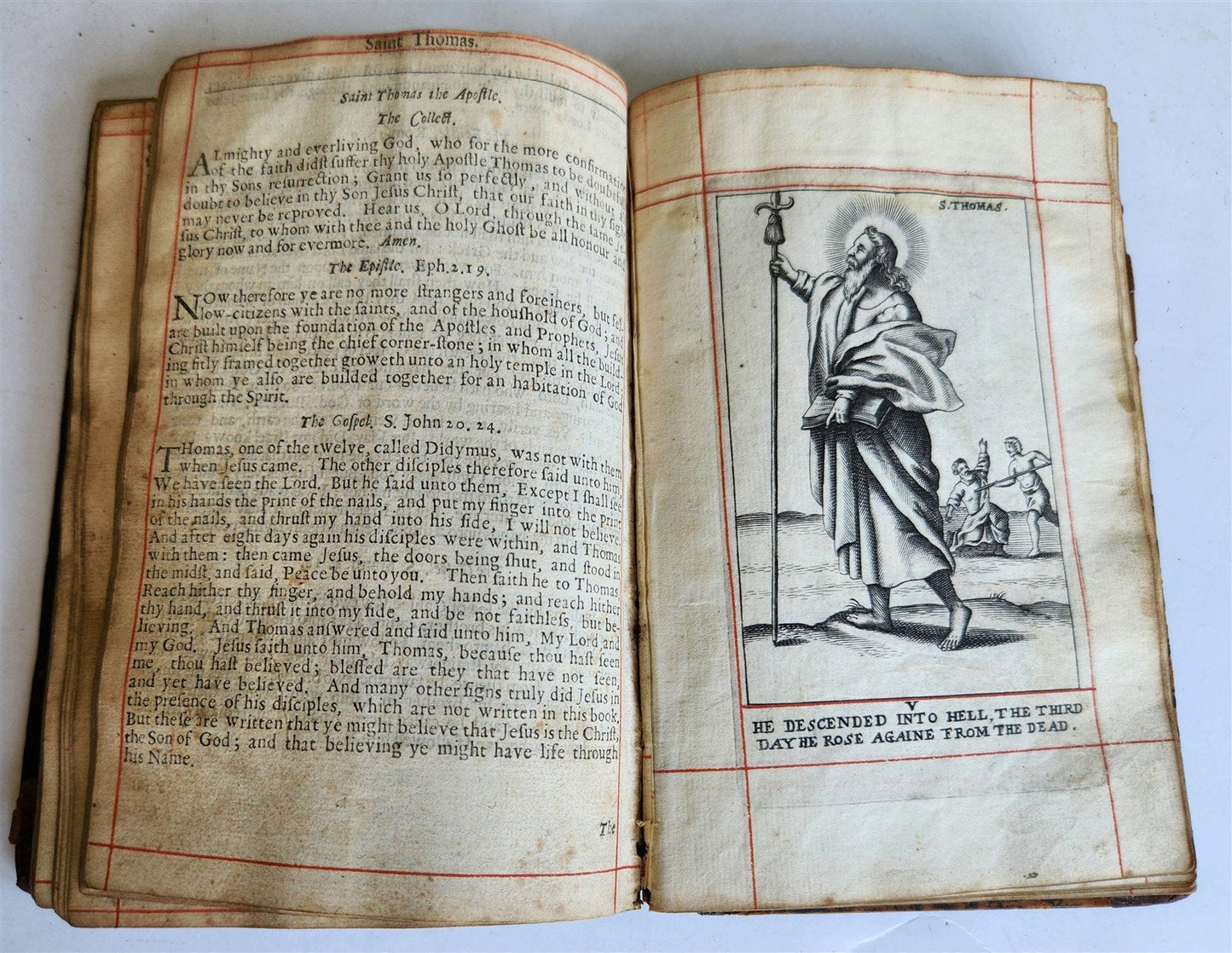 1662 BOOK of COMMON PRAYER ILLUSTRATED w/ PSALMS of DAVID antique in ENGLISH