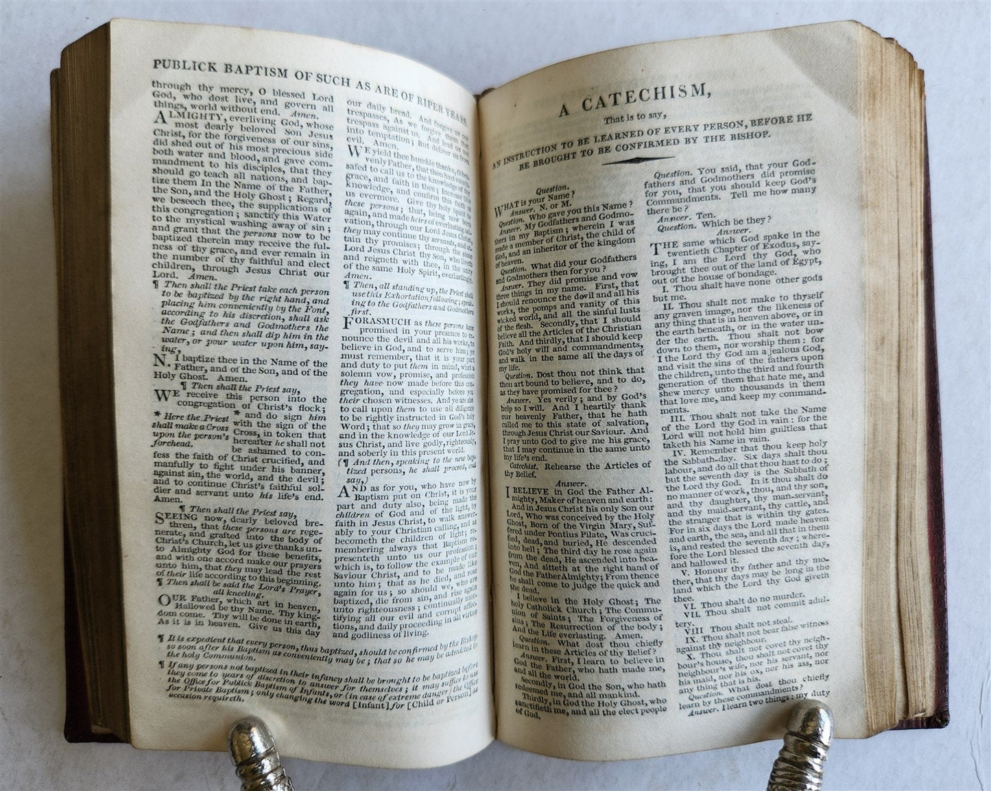 1826 BOOK of COMMON PRAYER w/ PSALTER, or PSALMS of DAVID antique in ENGLISH