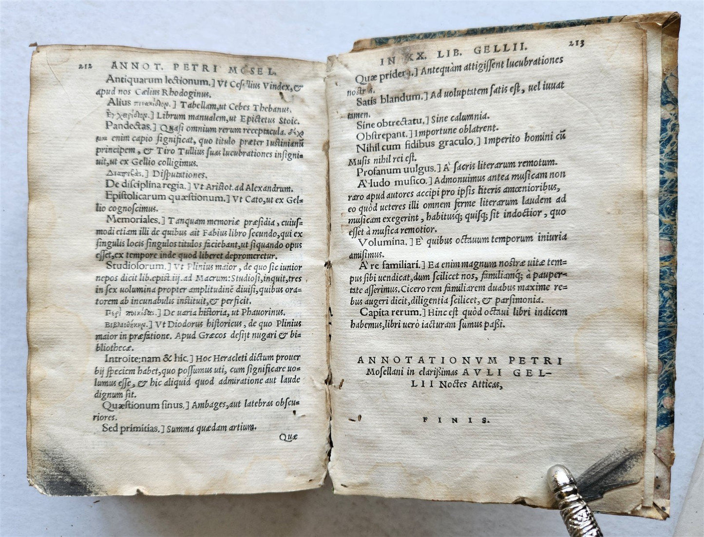 1546 ATTIC NIGHTS by Gellius Aulus Noctes Atticae antique
