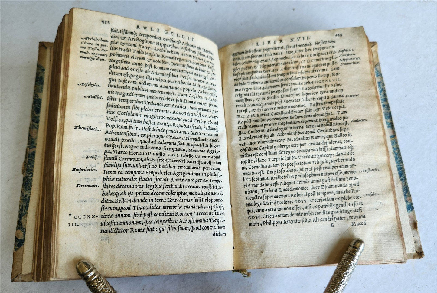 1546 ATTIC NIGHTS by Gellius Aulus Noctes Atticae antique