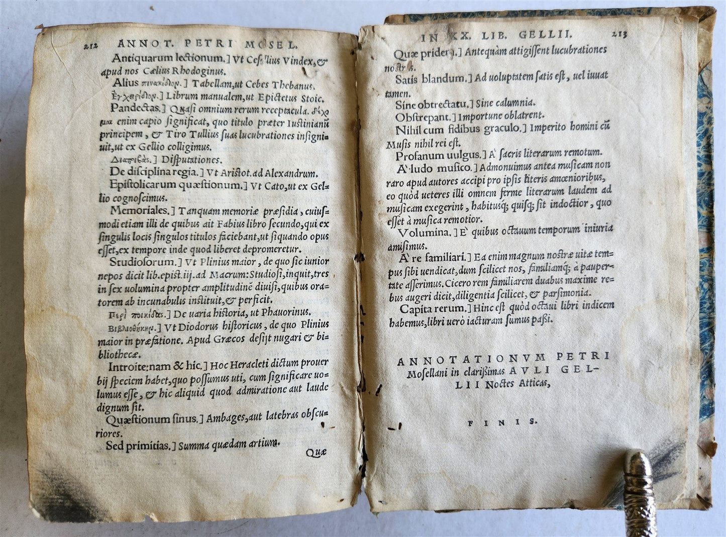 1546 ATTIC NIGHTS by Gellius Aulus Noctes Atticae antique