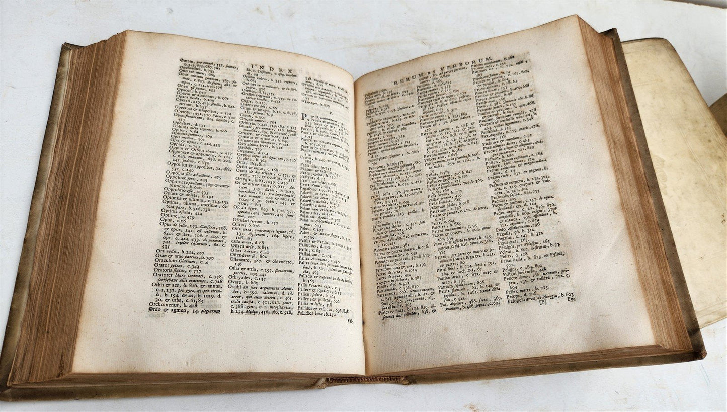 1727 OVID 4 VELLUM BOUND VOLUMES antique Publius Ovidius Naso