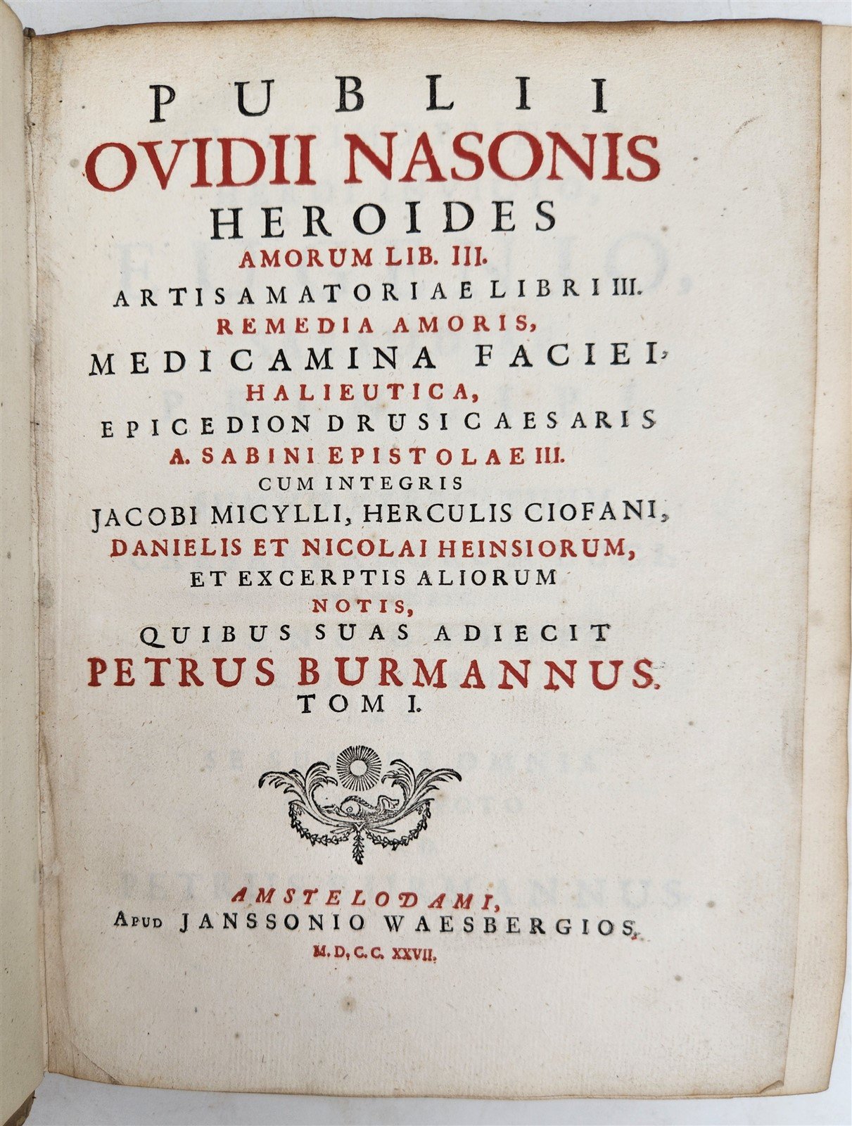 1727 OVID 4 VELLUM BOUND VOLUMES antique Publius Ovidius Naso