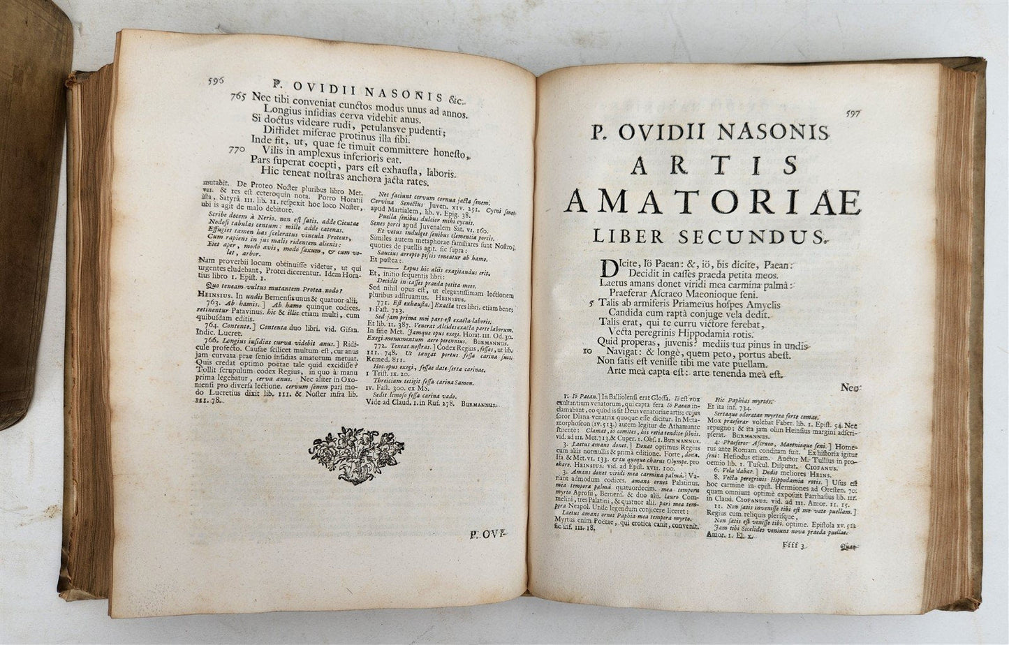 1727 OVID 4 VELLUM BOUND VOLUMES antique Publius Ovidius Naso