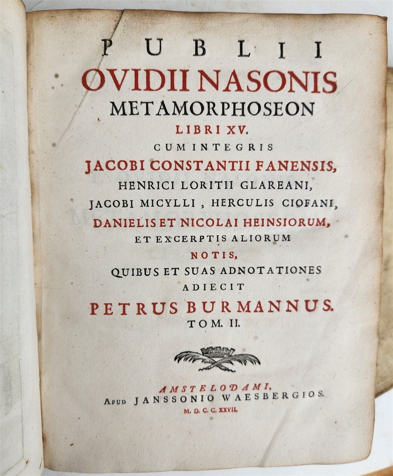 1727 OVID 4 VELLUM BOUND VOLUMES antique Publius Ovidius Naso