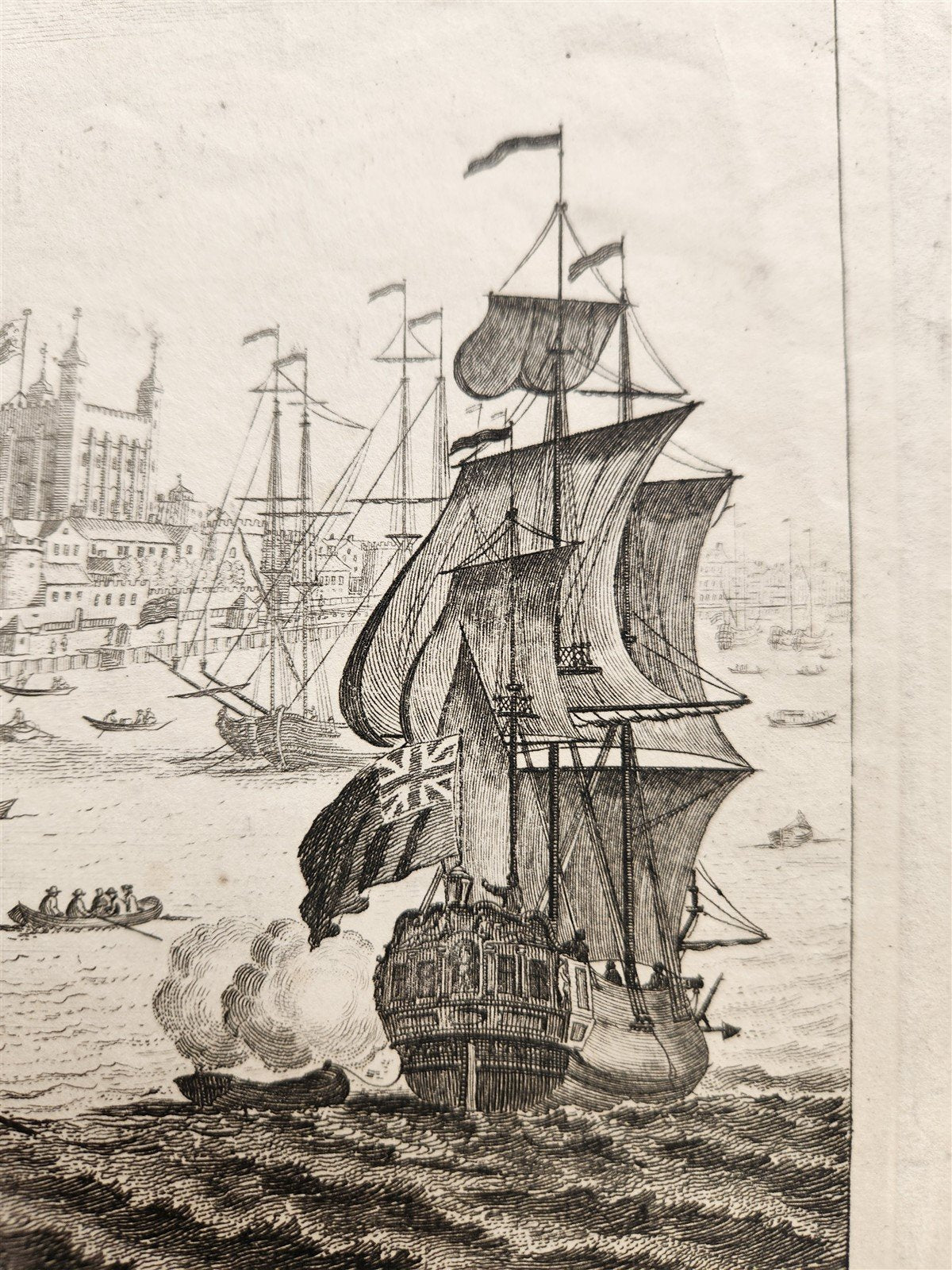 VIEW of LONDON antique 19th CENTURY ENGRAVING