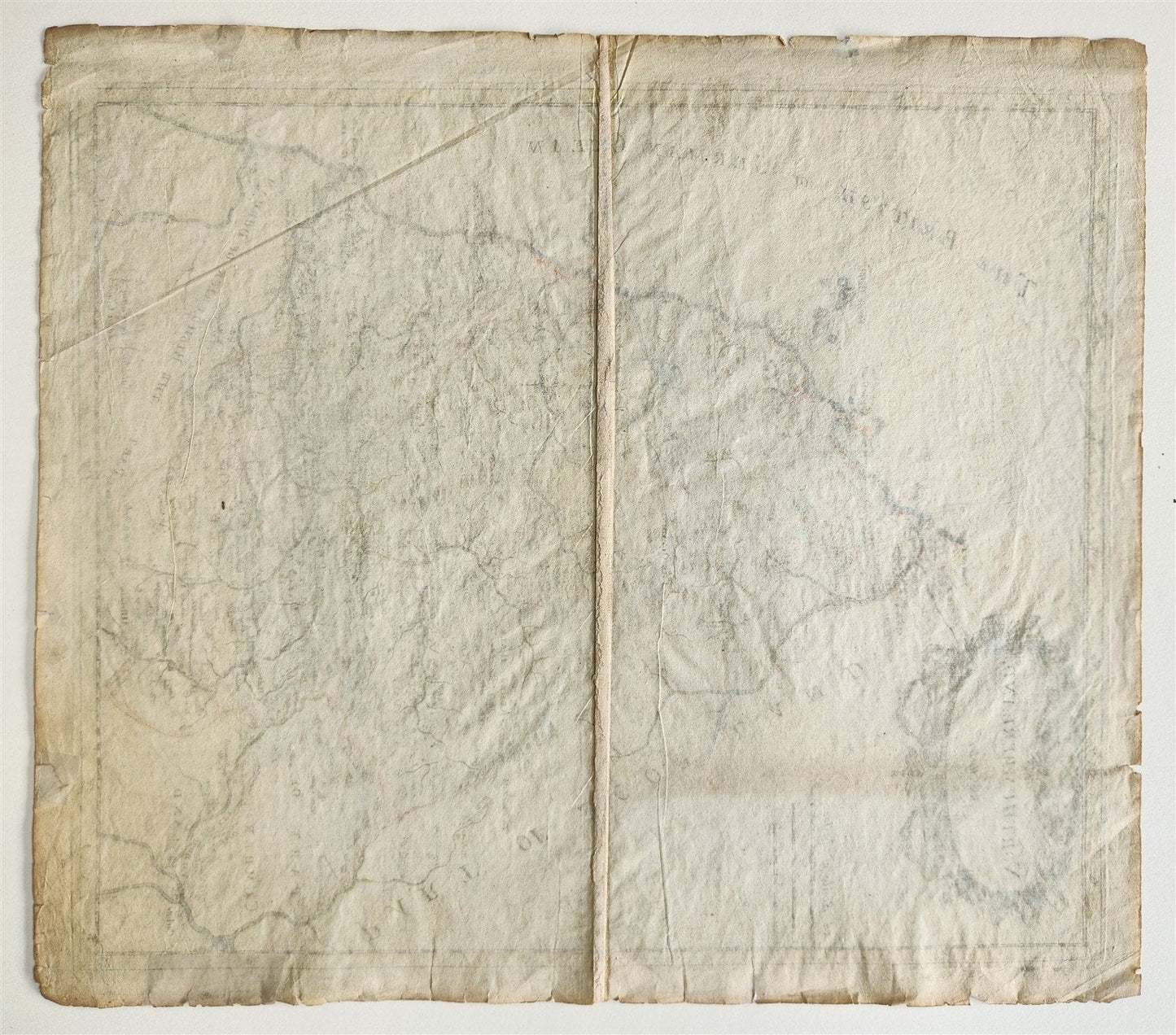 1700s MAP of NORTHUMBERLAND ENGLAND antique