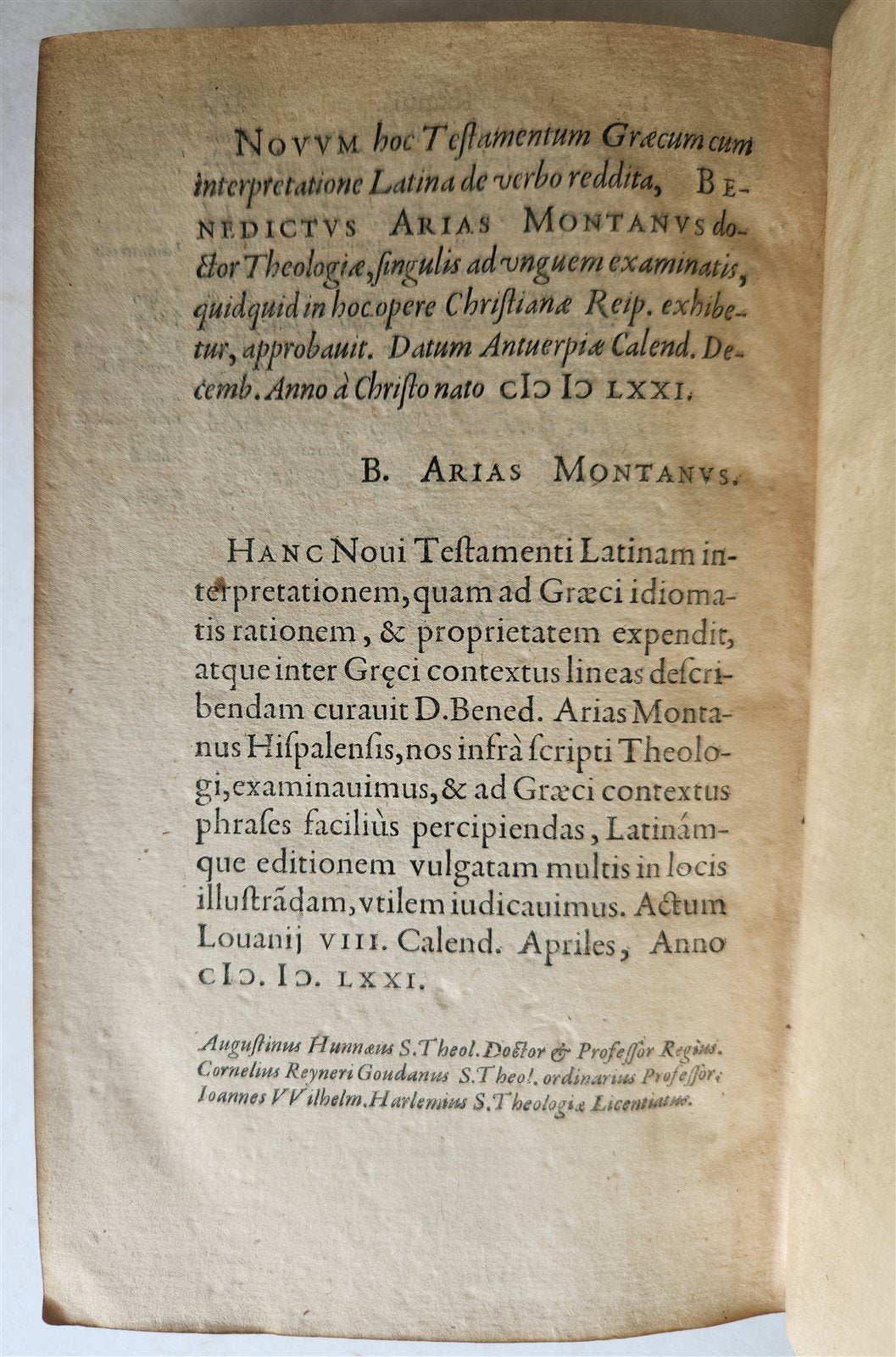 1599 BIBLE GREEK NEW TESTAMENT antique 16th CENT. NOVUM TESTAMENTUM GRAECE rare