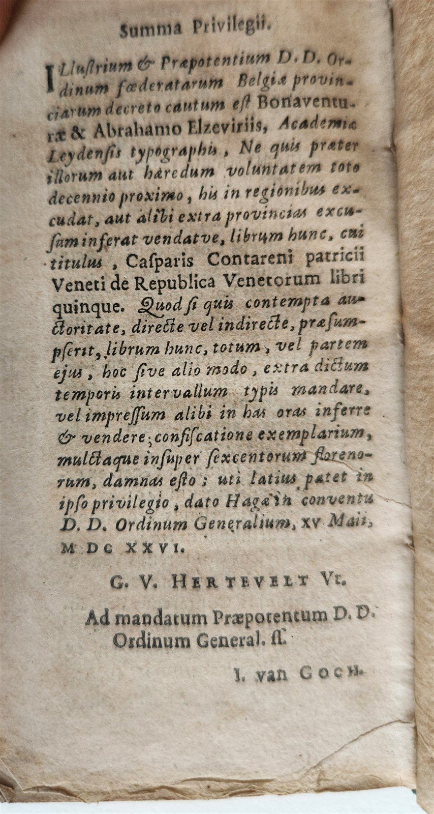 1627 DE REPUBLICA VENETORUM antique ELZEVIER VELLUM BOUND VENICE HISTORY