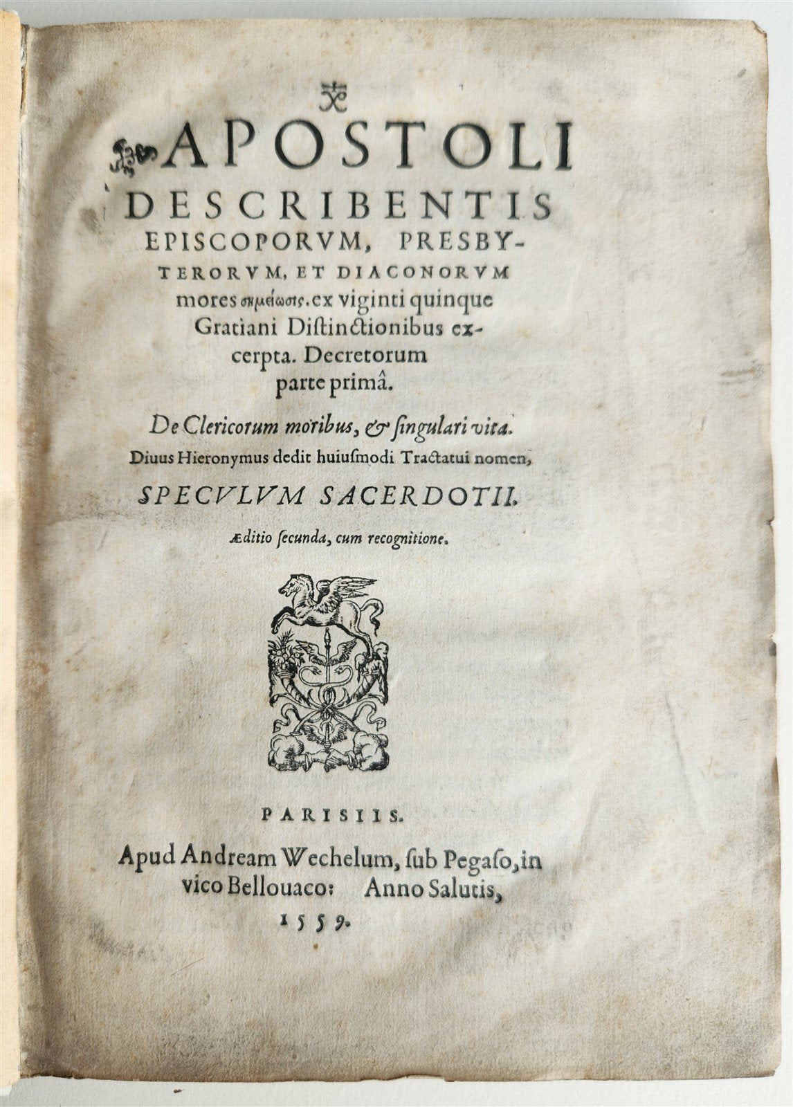 1559 Apostoli describentis episcoporum antique 16th CENTURY