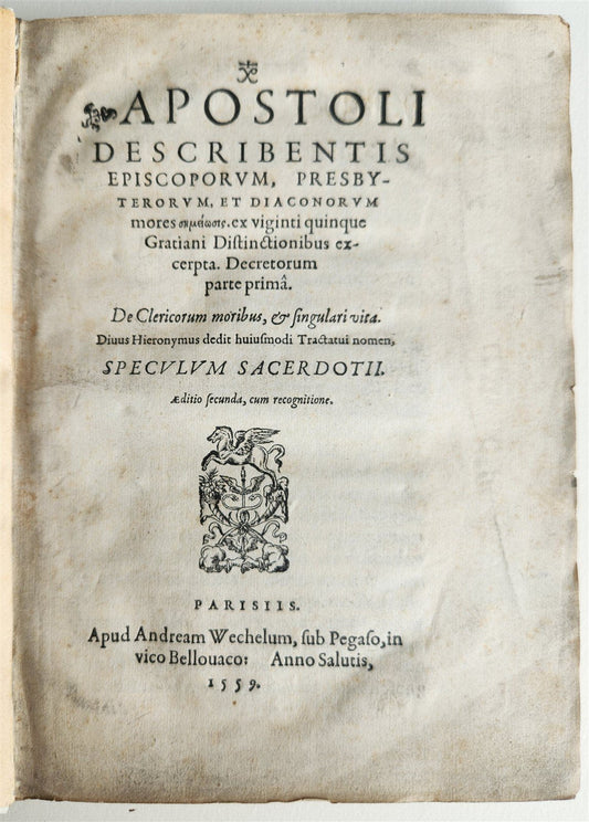 1559 Apostoli describentis episcoporum antique 16th CENTURY