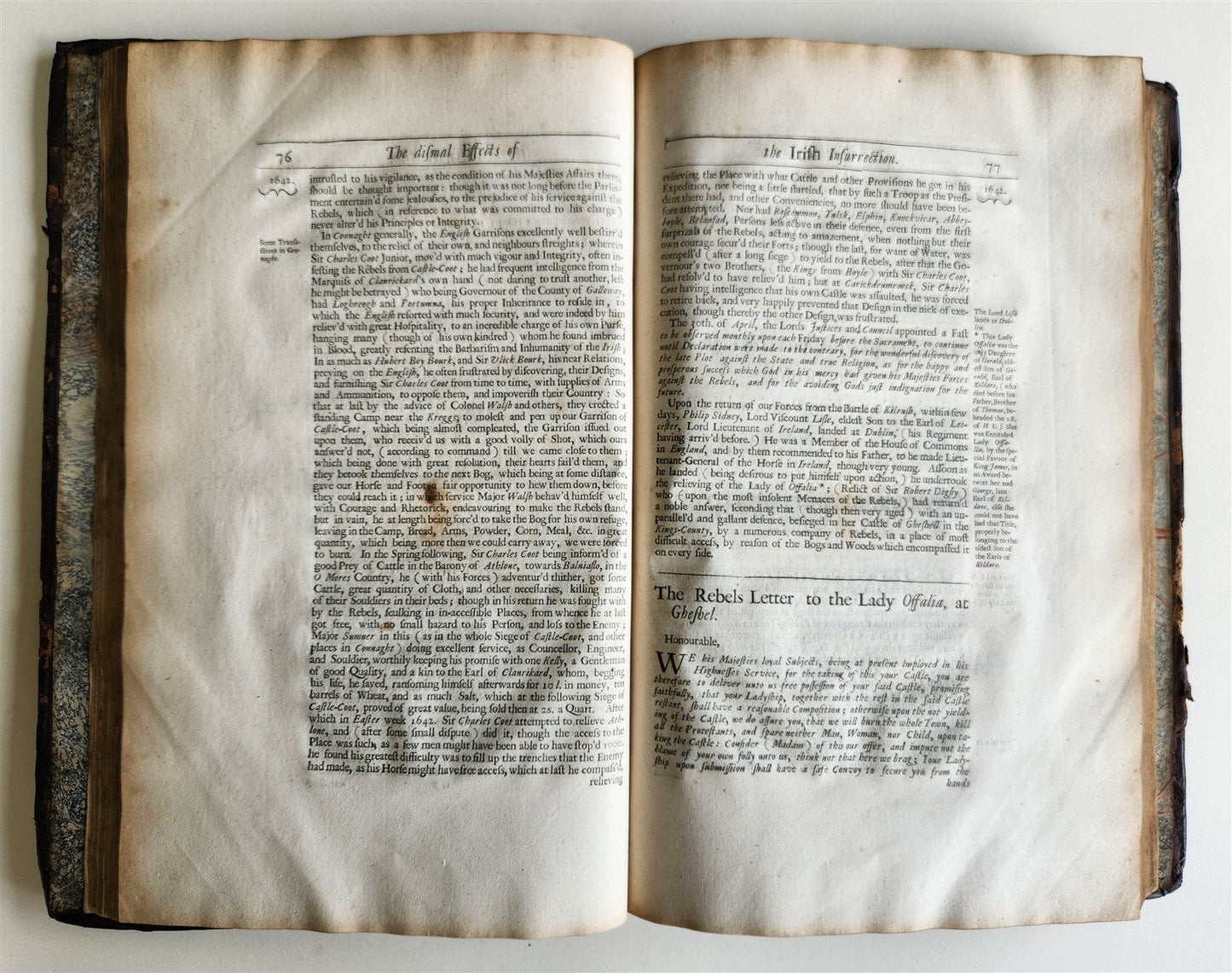 1680 HISTORY OF THE EXECRABLE IRISH REBELLION antique FOLIO in ENGLISH