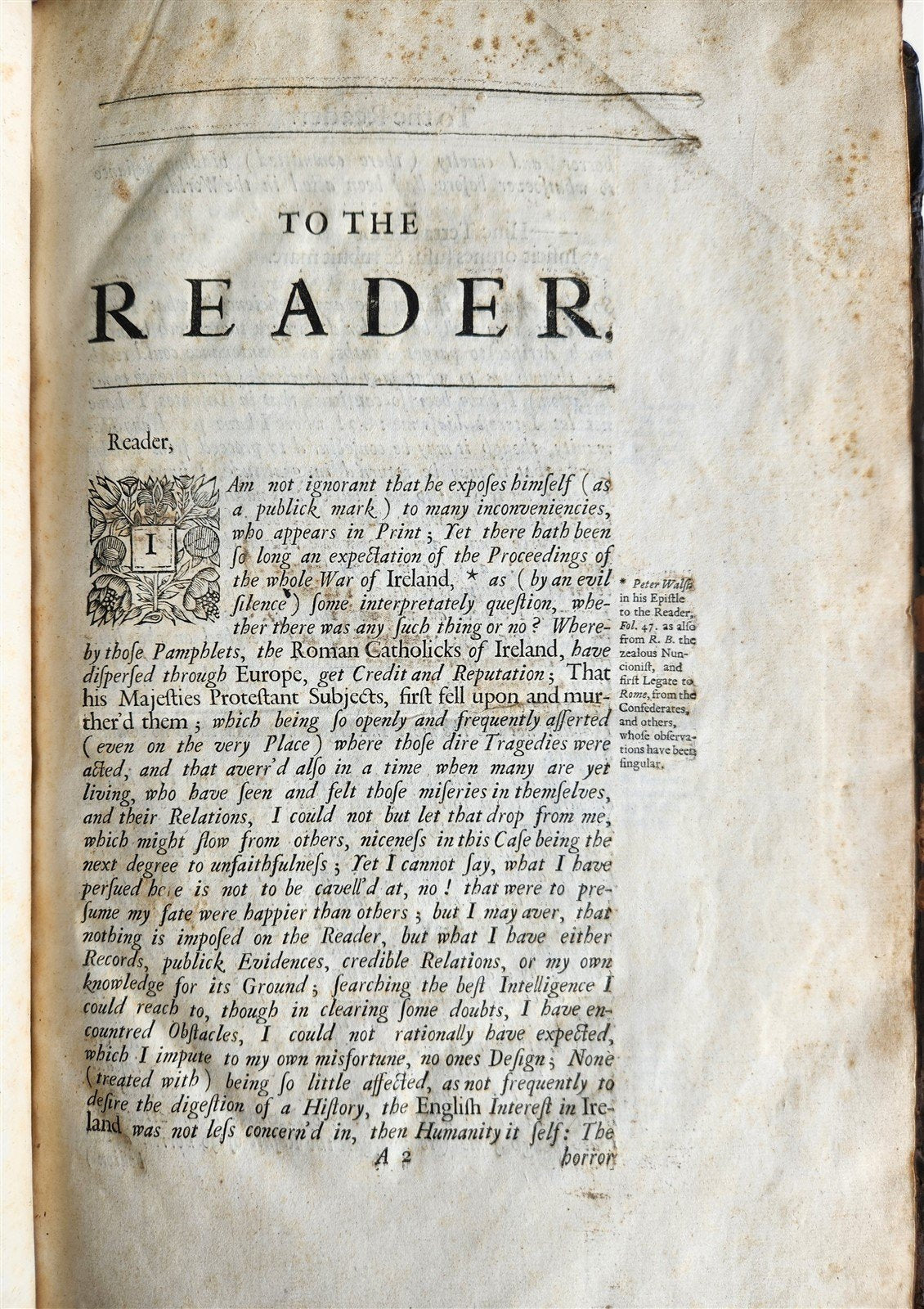 1680 HISTORY OF THE EXECRABLE IRISH REBELLION antique FOLIO in ENGLISH