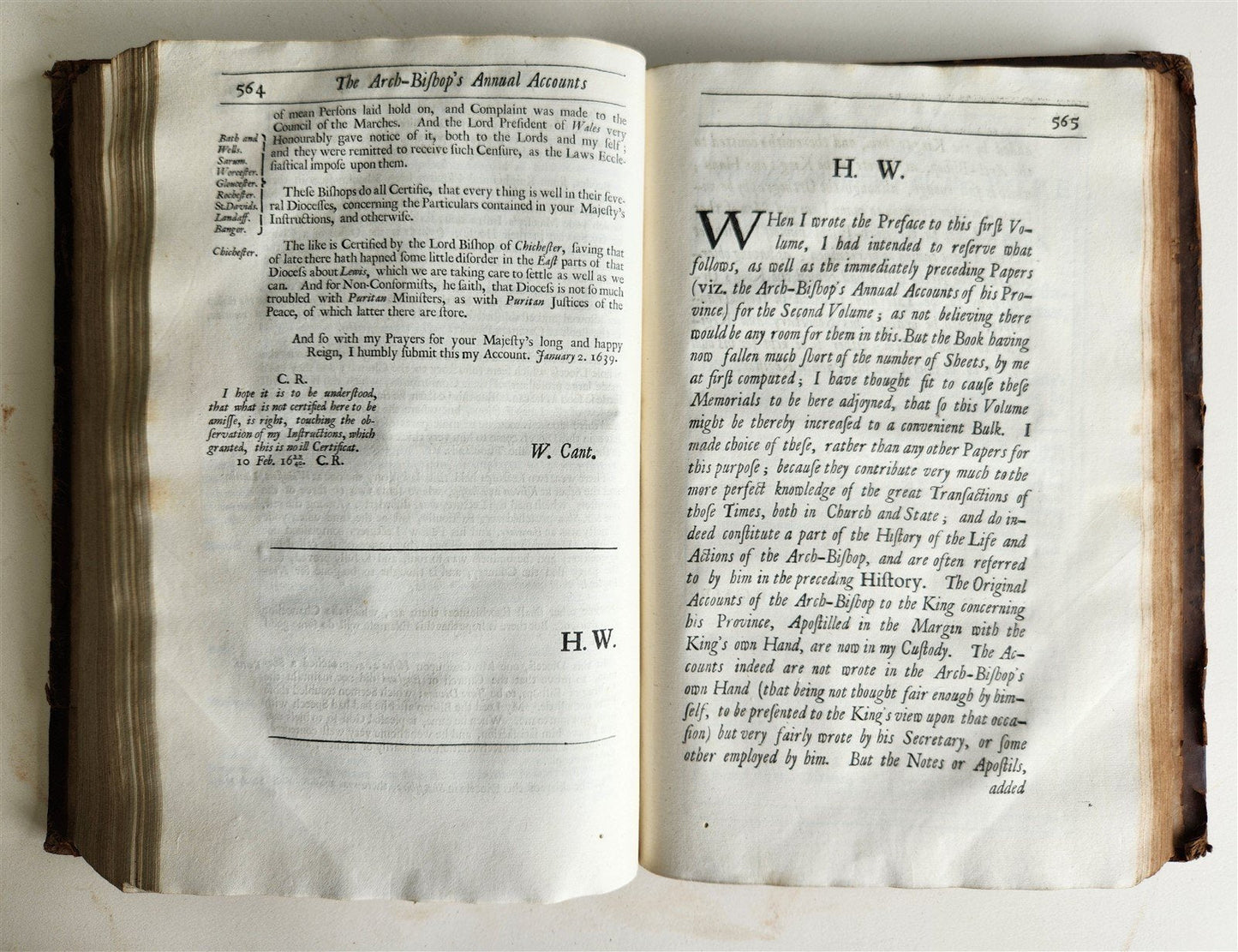 1695 HISTORY of TROUBLES & TRYAL OF BLESSED MARTYR WILLIAM LAUD antique FOLIO