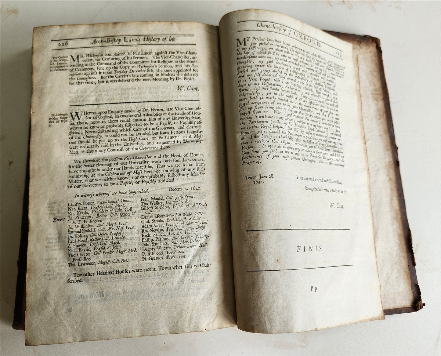 1695 HISTORY of TROUBLES & TRYAL OF BLESSED MARTYR WILLIAM LAUD antique FOLIO