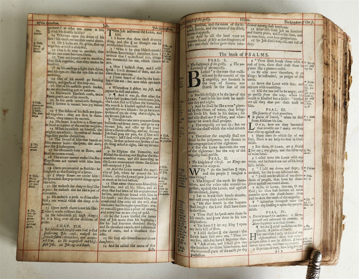 1679 BIBLE in ENGLISH antique OLD & NEW TESTAMENT ORIGINAL BINDING 17th CENTURY