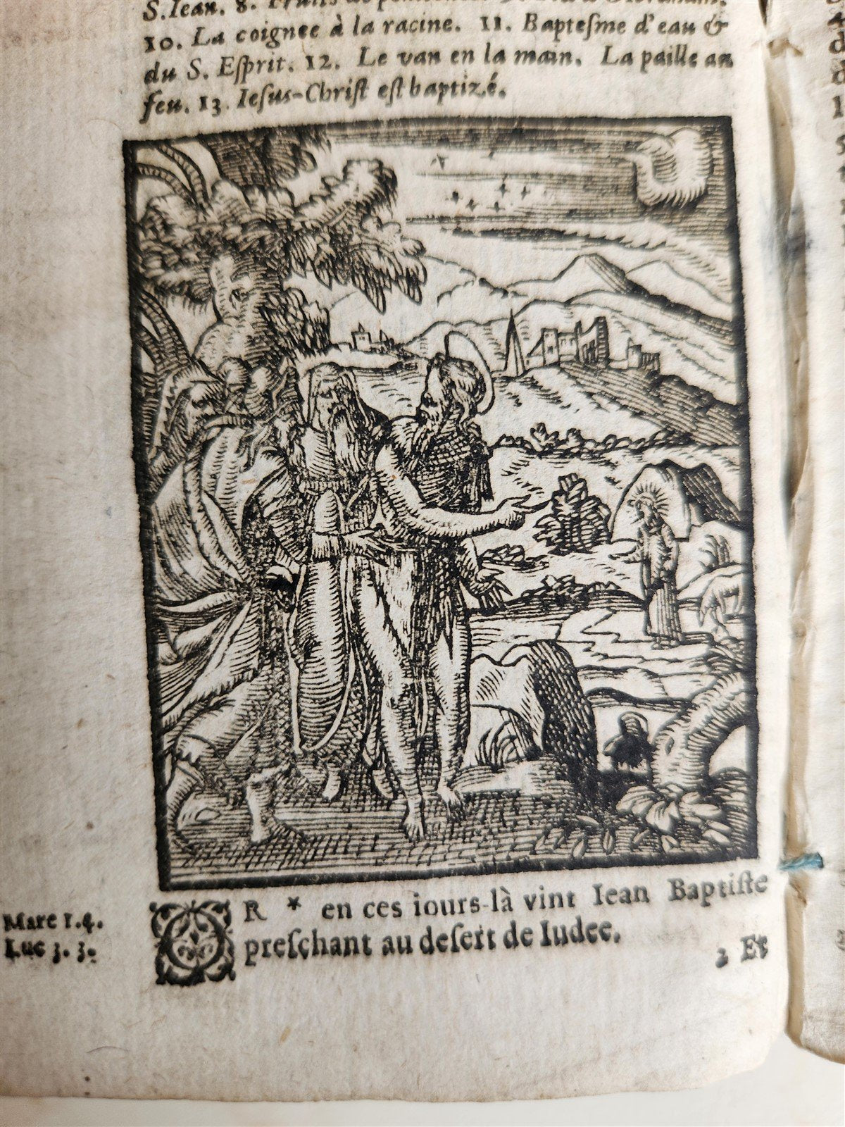 1640 BIBLE in FRENCH RARE ILLUSTRATED LE NOUVEAU TESTAMENT antique VELLUM BOUND