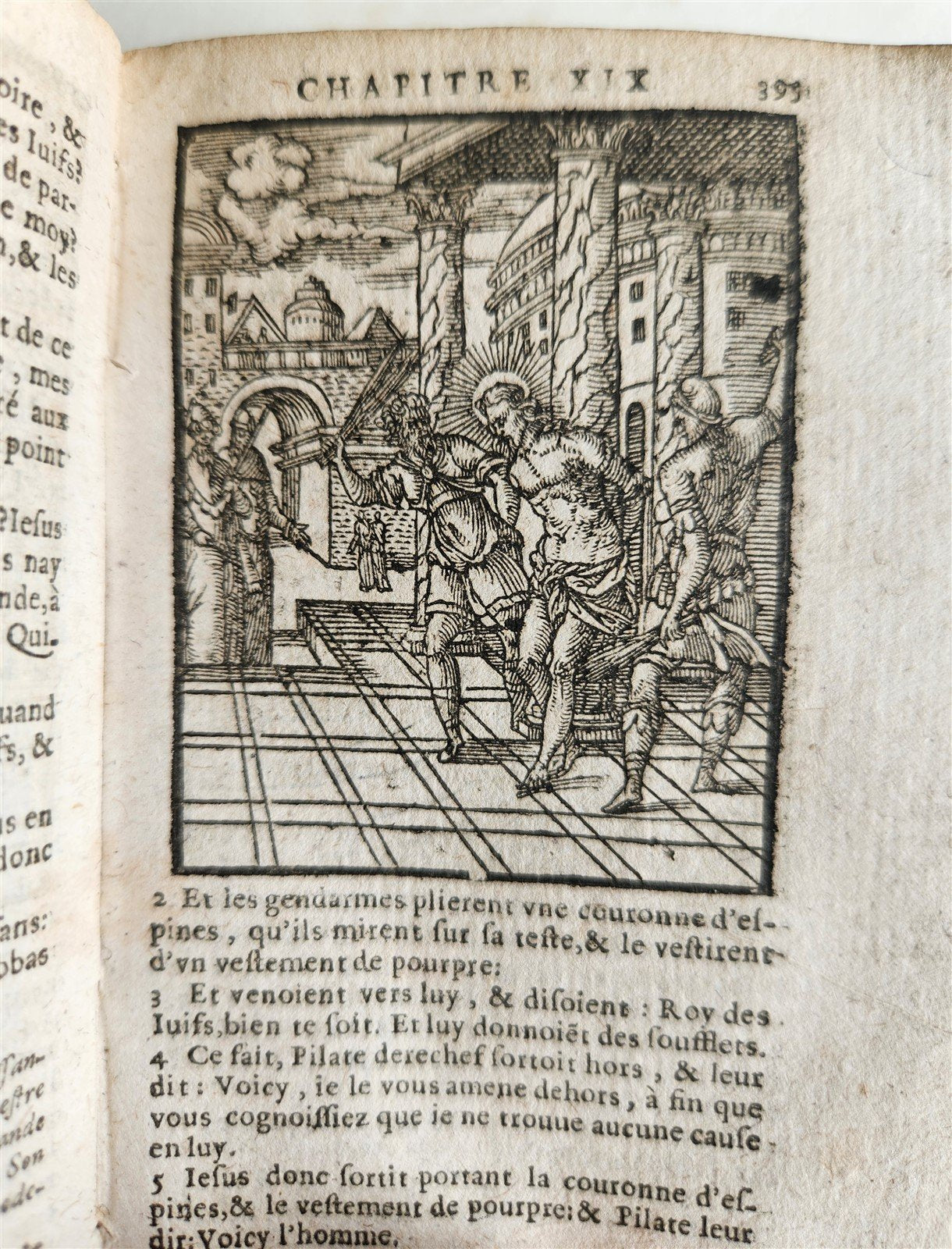 1640 BIBLE in FRENCH RARE ILLUSTRATED LE NOUVEAU TESTAMENT antique VELLUM BOUND